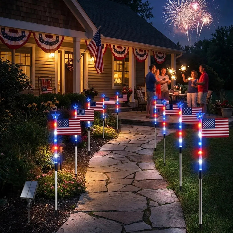 Outdoor Solar Flag Stake Lights