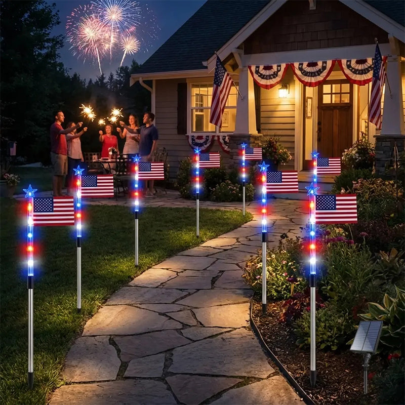 Outdoor Solar Flag Stake Lights