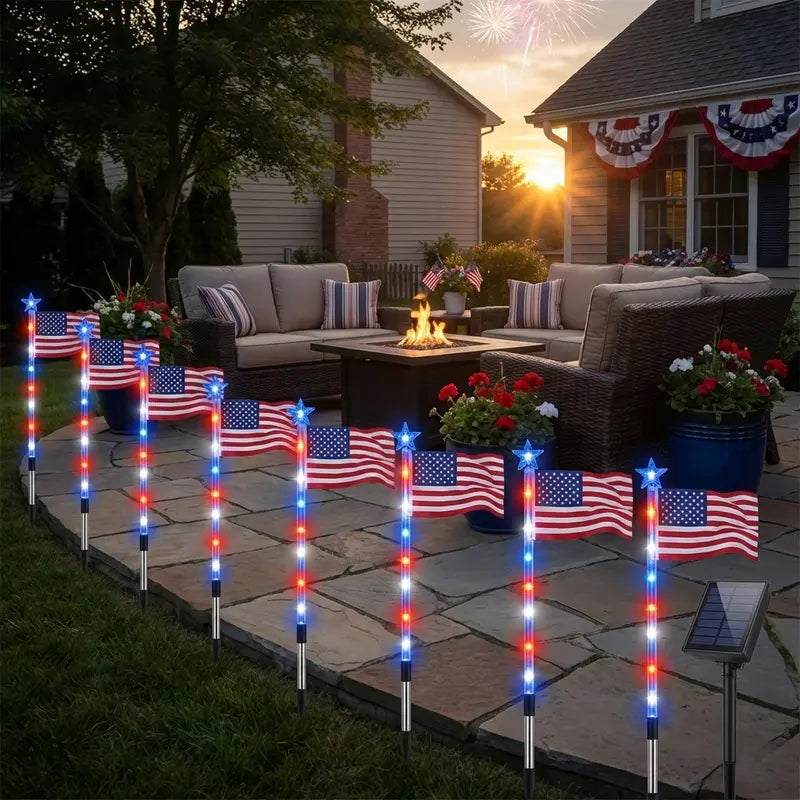 Outdoor Solar Flag Stake Lights