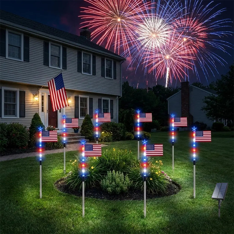 Outdoor Solar Flag Stake Lights