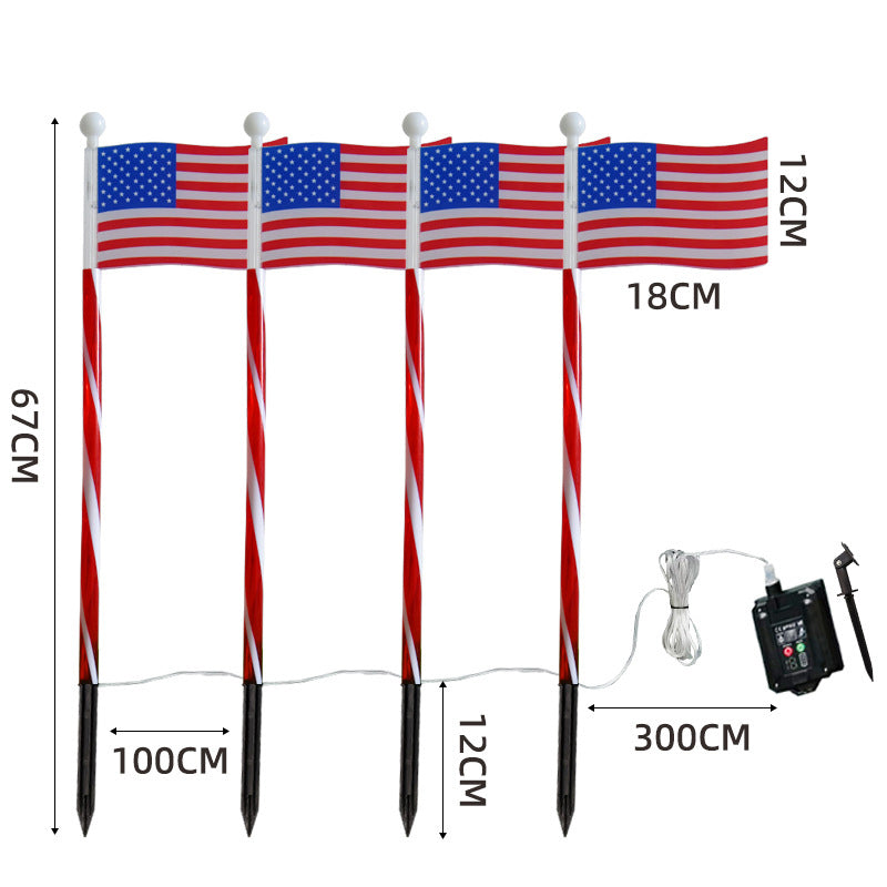 Outdoor Solar Flag Stake Lights