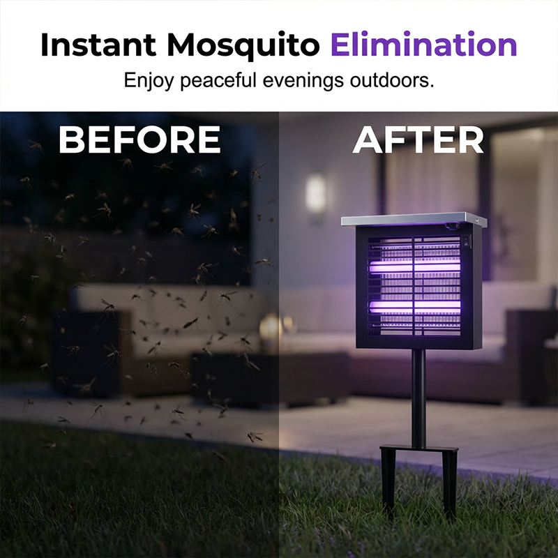 Solar-Powered Outdoor Bug Zapper